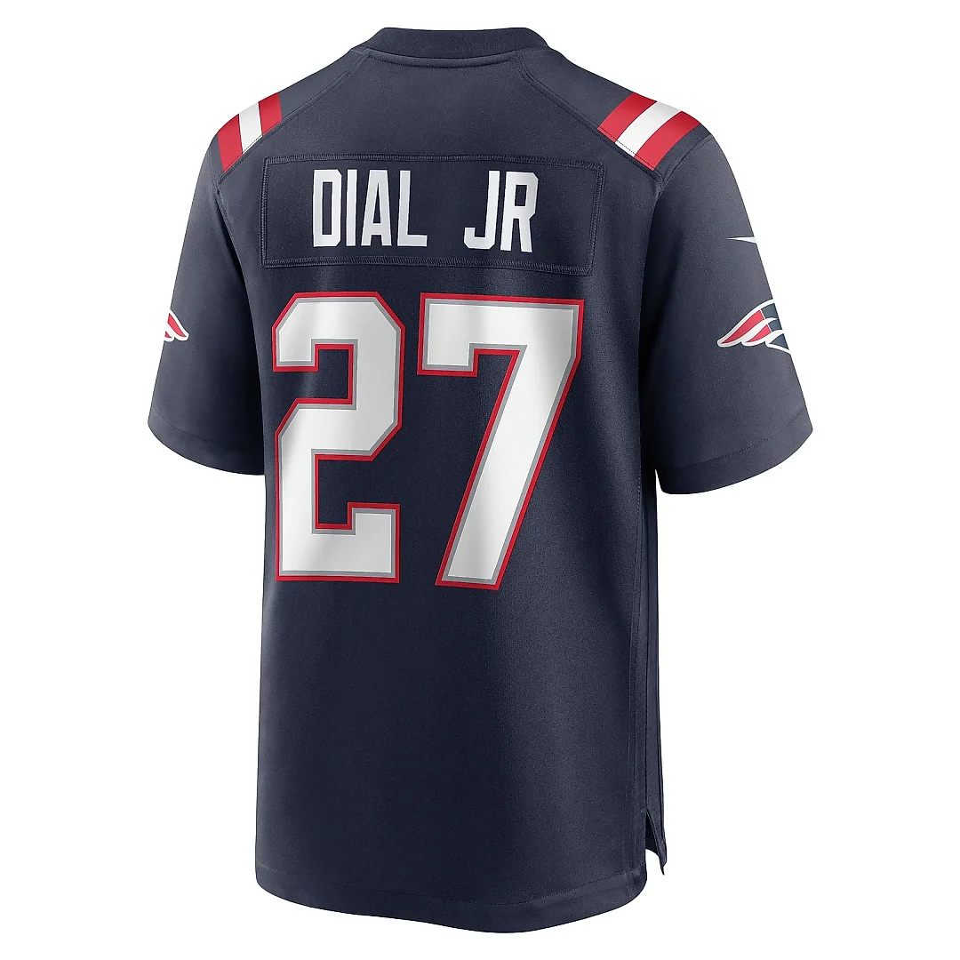 Zennovawear Men's New England Patriots Marcellas Dial Jr. Navy Game Jersey