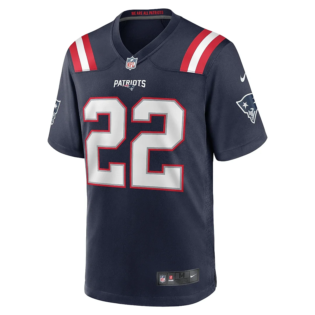 Zennovawear Men's New England Patriots Marco Wilson Navy Game Jersey