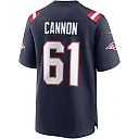 Zennovawear Men's New England Patriots Marcus Cannon Navy Game Jersey