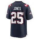 Zennovawear Men's New England Patriots Marcus Jones Navy Game Player Jersey