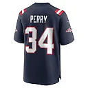 Zennovawear Men's New England Patriots Mark Perry Navy Team Game Jersey