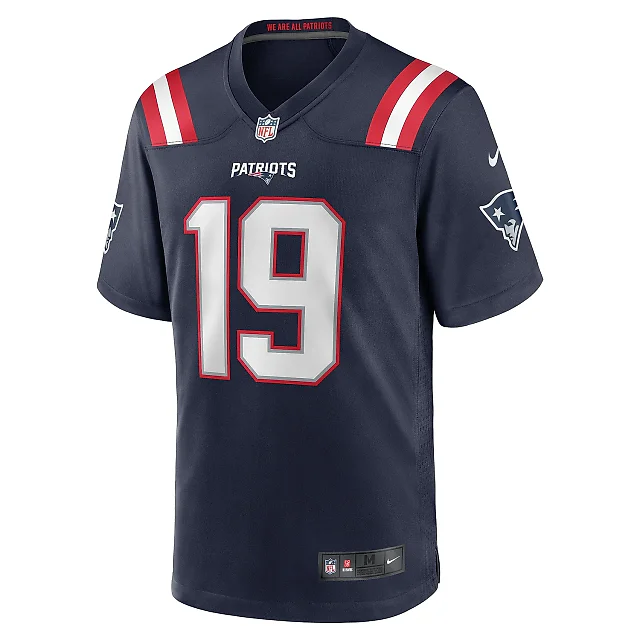 Zennovawear Men's New England Patriots Matt Corral Navy Team Game Jersey