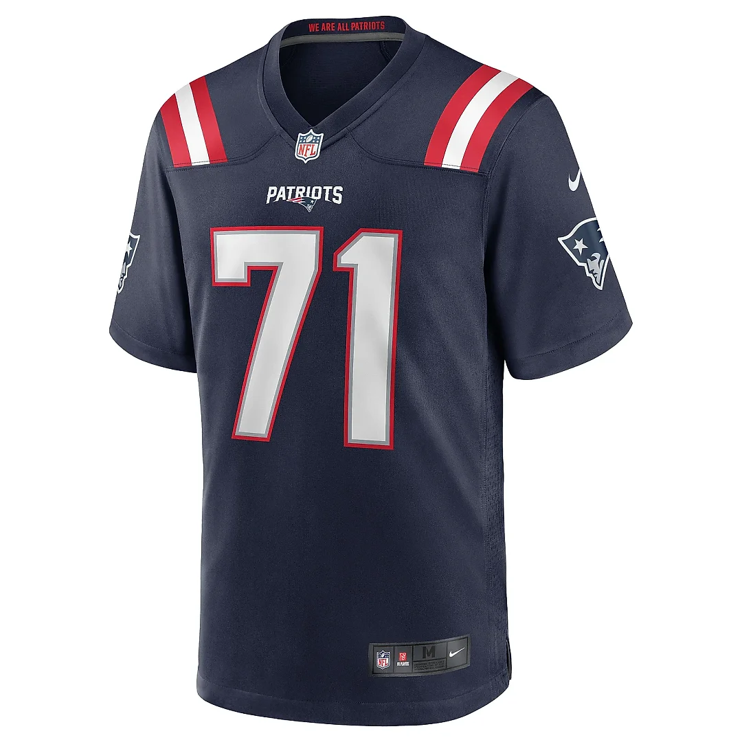 Zennovawear Men's New England Patriots Mike Onwenu Navy Team Game Jersey