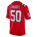 Zennovawear Men's New England Patriots Mike Vrabel Red Retired Player Alternate Game Jersey