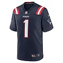 Zennovawear Men's New England Patriots Number 1 Dad Navy Game Jersey