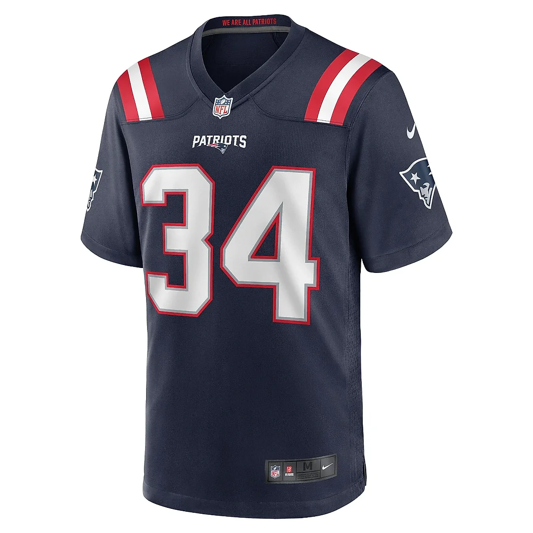 Zennovawear Men's New England Patriots Quandre Mosely Navy Home Game Player Jersey