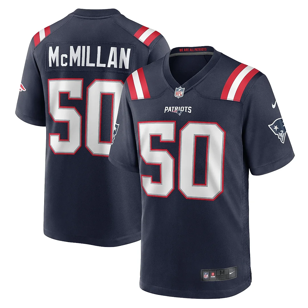 Zennovawear Men's New England Patriots Raekwon McMillan Navy Home Game Player Jersey