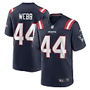 Zennovawear Men's New England Patriots Raleigh Webb Navy Home Game Player Jersey