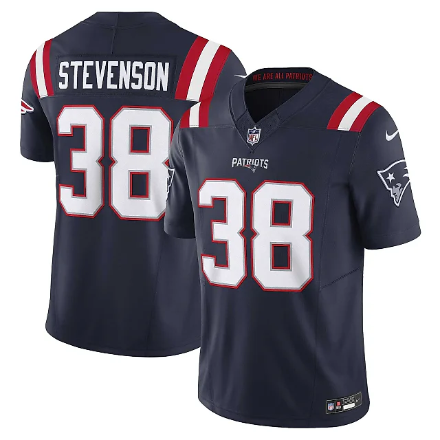 Zennovawear Men's New England Patriots Rhamondre Stevenson Navy Vapor F.U.S.E. Limited Jersey