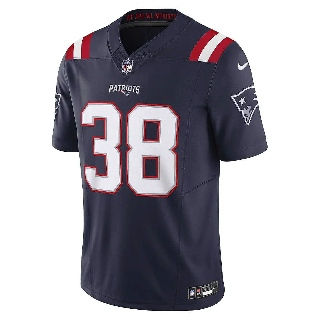 Zennovawear Men's New England Patriots Rhamondre Stevenson Navy Vapor F.U.S.E. Limited Jersey