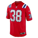 Zennovawear Men's New England Patriots Rhamondre Stevenson Red Alternate Game Player Jersey