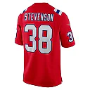 Zennovawear Men's New England Patriots Rhamondre Stevenson Red Alternate Game Player Jersey