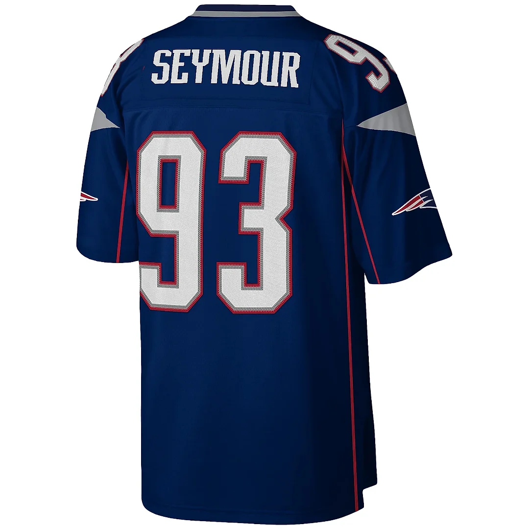 Zennovawear Men's New England Patriots Richard Seymour Mitchell & Ness Navy Legacy Jersey