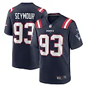 Zennovawear Men's New England Patriots Richard Seymour Navy Retired Player Game Jersey