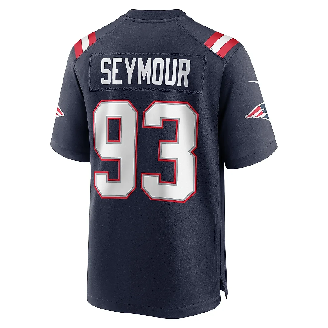 Zennovawear Men's New England Patriots Richard Seymour Navy Retired Player Game Jersey