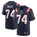 Zennovawear Men's New England Patriots Riley Reiff Navy Game Jersey