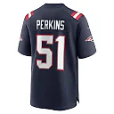 Zennovawear Men's New England Patriots Ronnie Perkins Navy Game Jersey