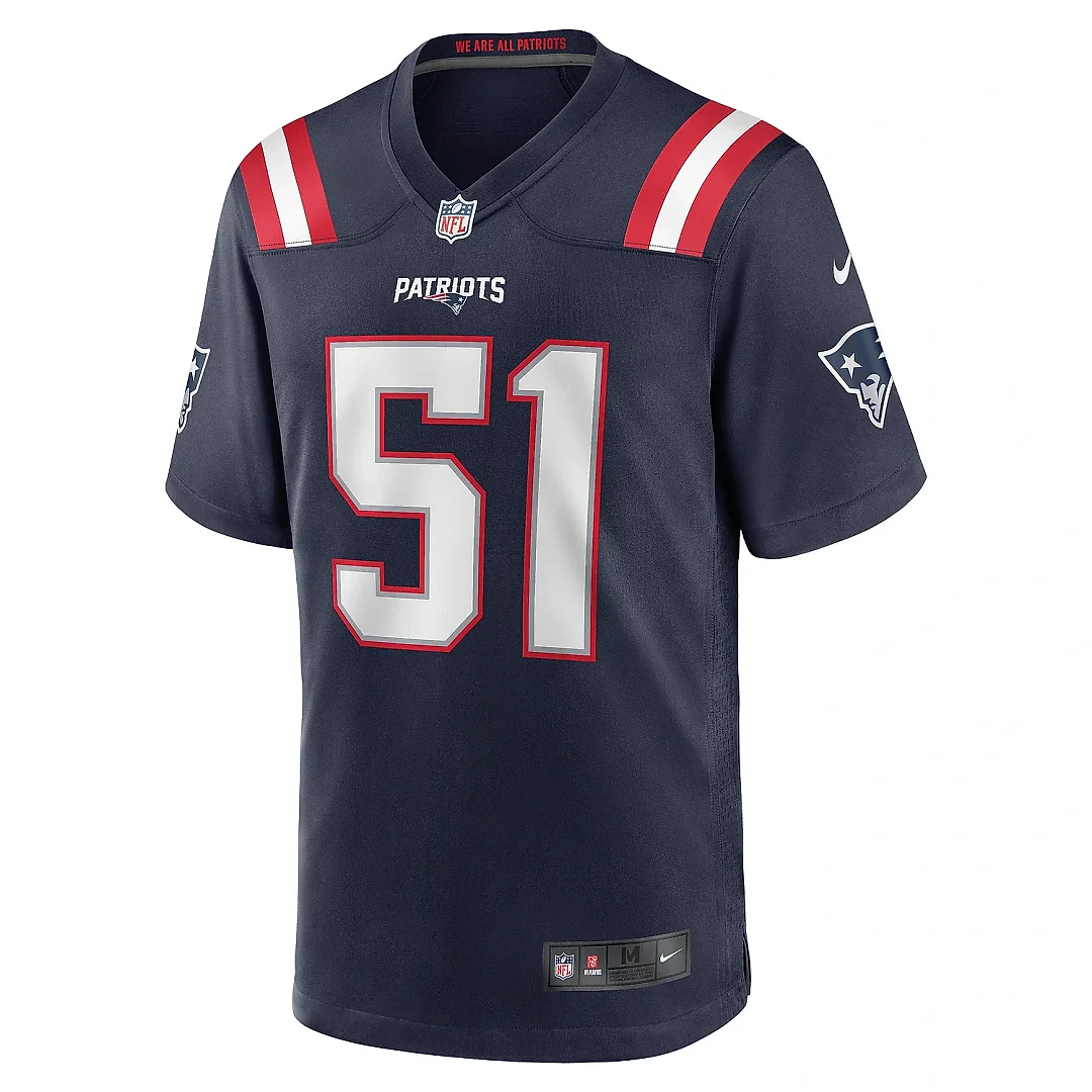 Zennovawear Men's New England Patriots Ronnie Perkins Navy Game Jersey