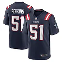 Zennovawear Men's New England Patriots Ronnie Perkins Navy Game Jersey