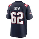 Zennovawear Men's New England Patriots Sidy Sow Navy Team Game Jersey