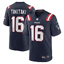 Zennovawear Men's New England Patriots Sione Takitaki Navy Game Jersey