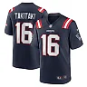 Zennovawear Men's New England Patriots Sione Takitaki Navy Game Jersey
