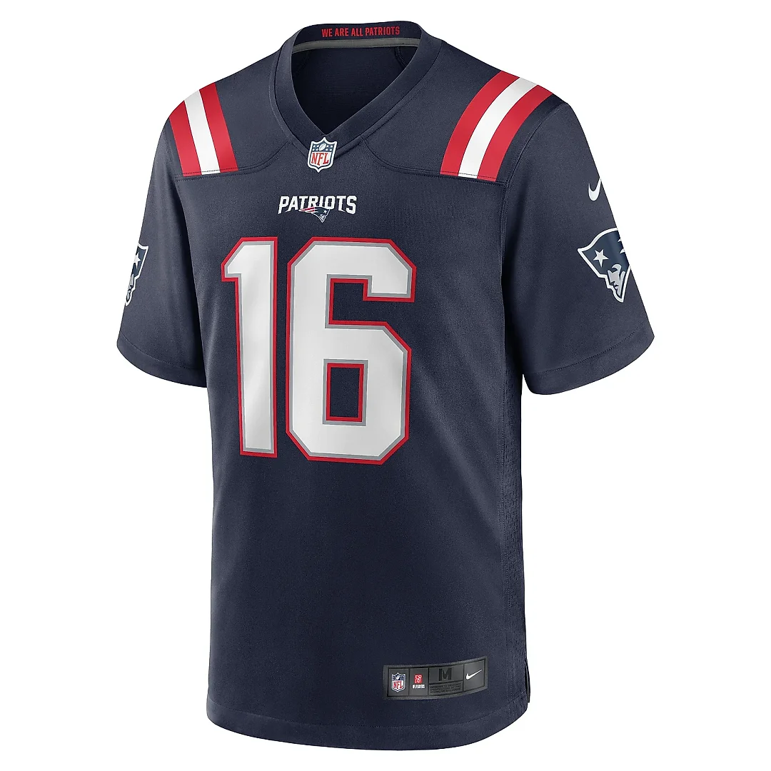Zennovawear Men's New England Patriots Sione Takitaki Navy Game Jersey