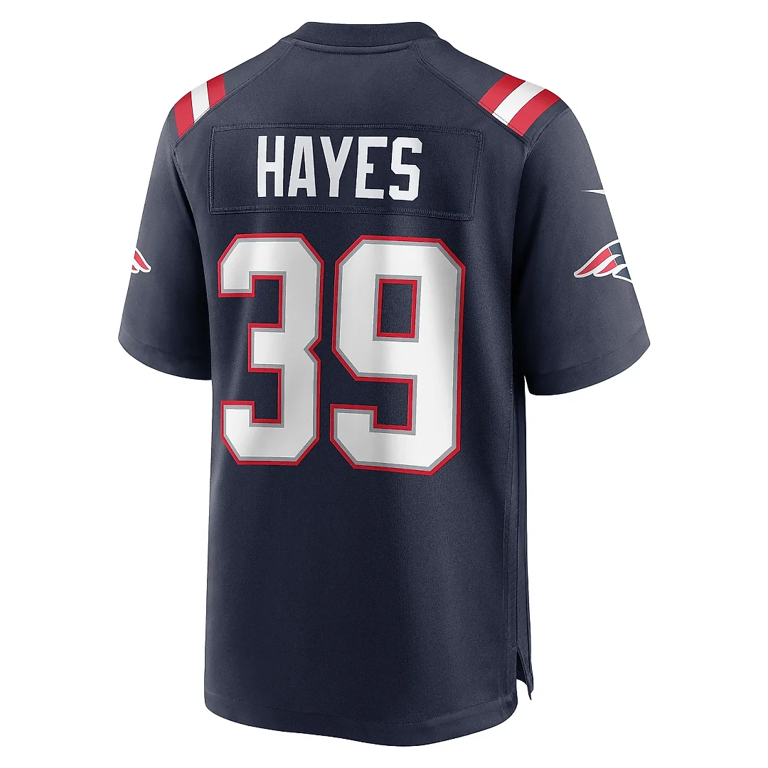 Zennovawear Men's New England Patriots Tae Hayes Navy Home Game Player Jersey