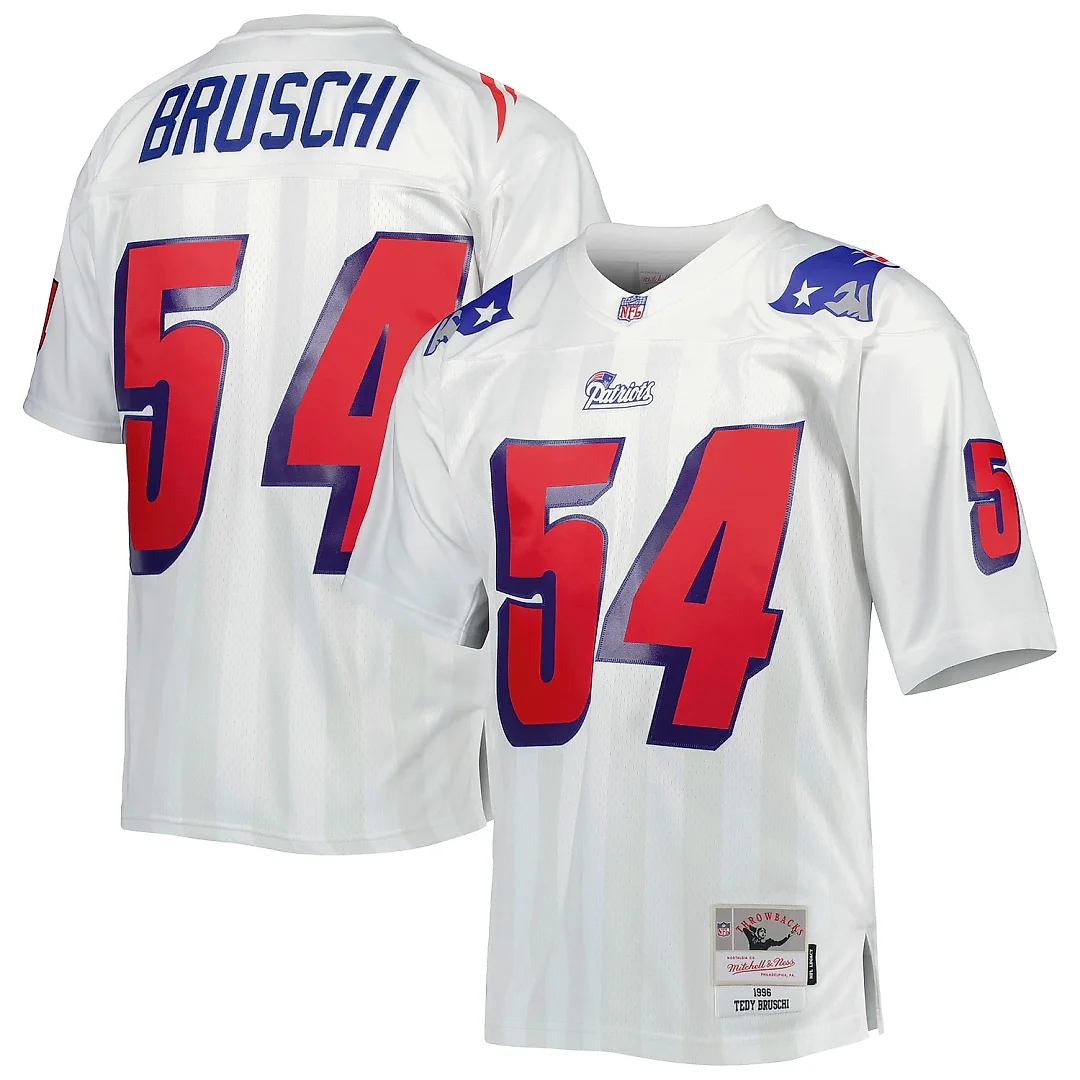 Zennovawear Men's New England Patriots Tedy Bruschi Mitchell & Ness White Legacy Jersey