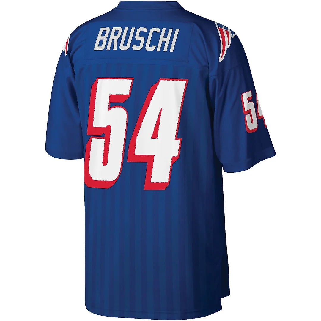 Zennovawear Men's New England Patriots Tedy Bruschi Mitchell & Ness Royal Legacy Jersey