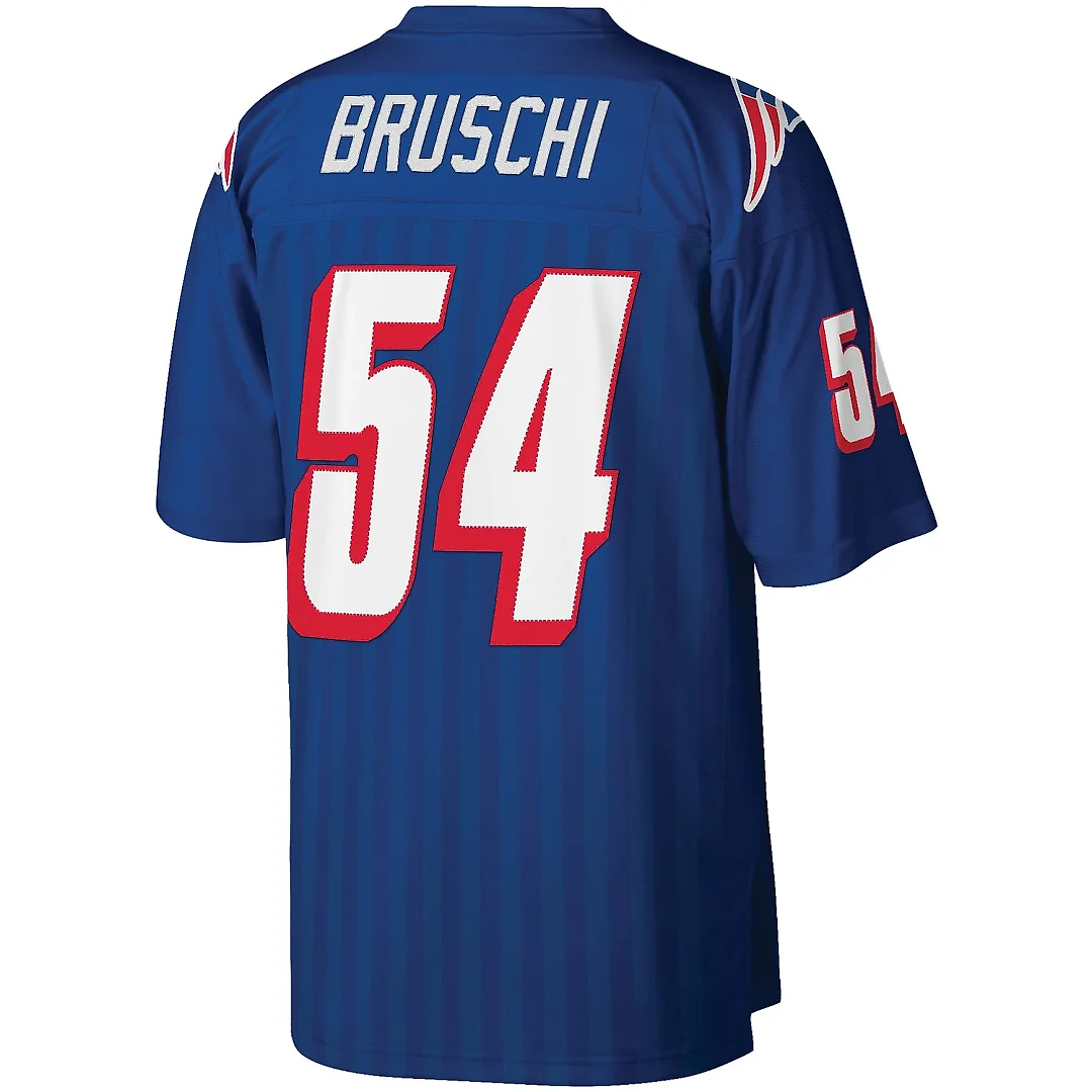 Zennovawear Men's New England Patriots Tedy Bruschi Mitchell & Ness Royal Big & Tall 1996 Retired Player Jersey