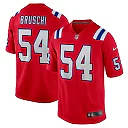 Zennovawear Men's New England Patriots Tedy Bruschi Red Retired Player Alternate Game Jersey