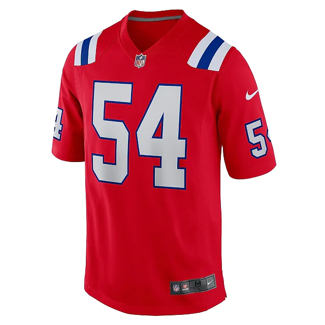 Zennovawear Men's New England Patriots Tedy Bruschi Red Retired Player Alternate Game Jersey