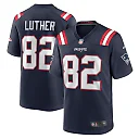 Zennovawear Men's New England Patriots T.J. Luther Navy Team Game Jersey