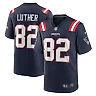 Zennovawear Men's New England Patriots T.J. Luther Navy Team Game Jersey