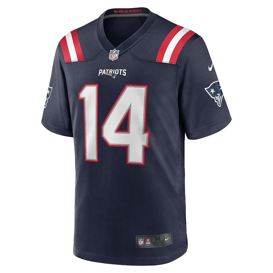 Zennovawear Men's New England Patriots Tristan Vizcaino Navy Home Game Player Jersey