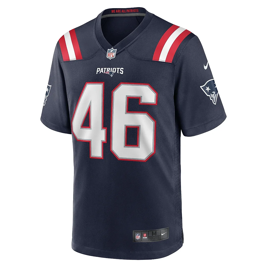 Zennovawear Men's New England Patriots Tucker Addington Navy Home Game Player Jersey