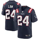 Zennovawear Men's New England Patriots Ty Law Navy Game Retired Player Jersey