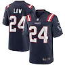 Zennovawear Men's New England Patriots Ty Law Navy Game Retired Player Jersey