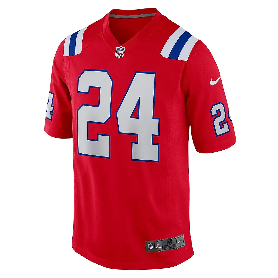 Zennovawear Men's New England Patriots Ty Law Red Retired Player Alternate Game Jersey