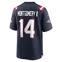 Zennovawear Men's New England Patriots Ty Montgomery Navy Game Jersey