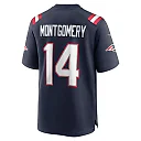 Zennovawear Men's New England Patriots Ty Montgomery Navy Player Game Jersey