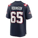 Zennovawear Men's New England Patriots Tyrese Robinson Navy Game Jersey
