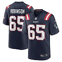 Zennovawear Men's New England Patriots Tyrese Robinson Navy Game Jersey