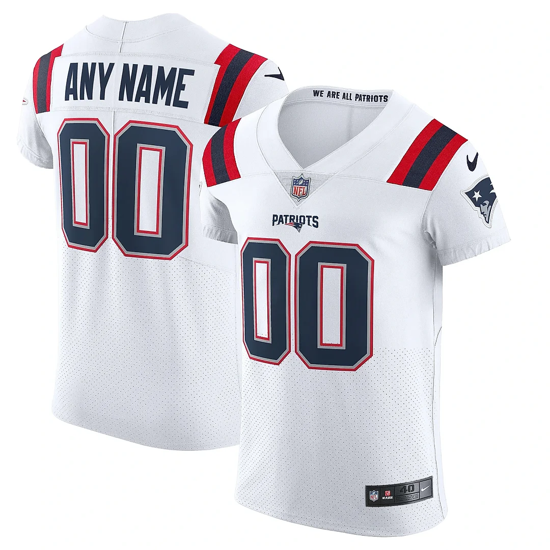 Zennovawear Men's New England Patriots White Vapor Elite Custom Jersey