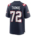 Zennovawear Men's New England Patriots Zach Thomas Navy Game Jersey