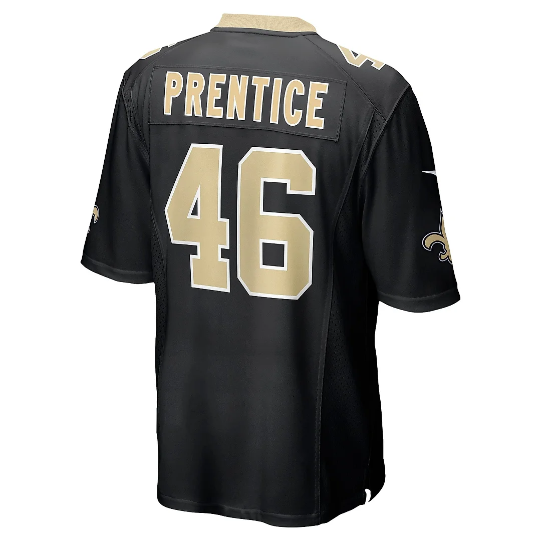 Zennovawear Men's New Orleans Saints Adam Prentice Black Game Player Jersey