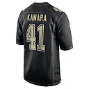 Zennovawear Men's New Orleans Saints Alvin Kamara Carbon Black Fashion Game Jersey