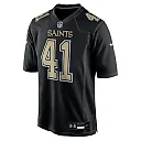 Zennovawear Men's New Orleans Saints Alvin Kamara Carbon Black Fashion Game Jersey