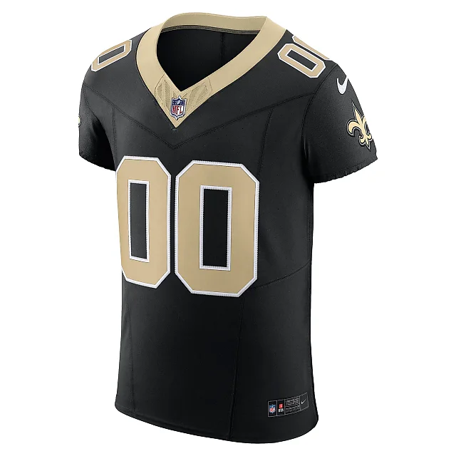 Zennovawear Men's New Orleans Saints Black Vapor F.U.S.E. Elite Custom Jersey